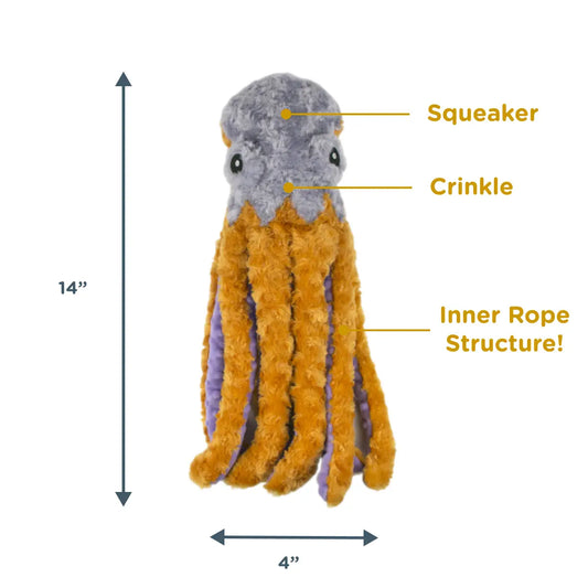 Octopus Plush Toy with Rope Body