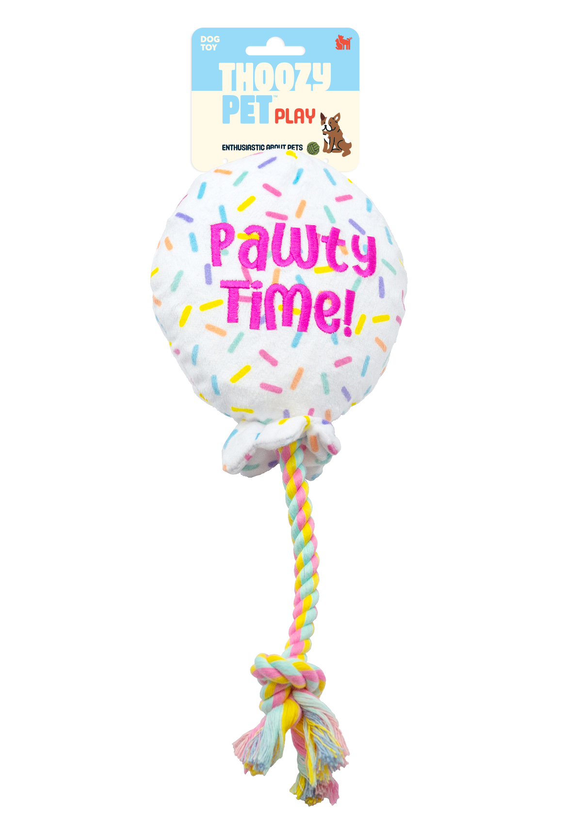 Birthday Balloon Plush with Rope 7"