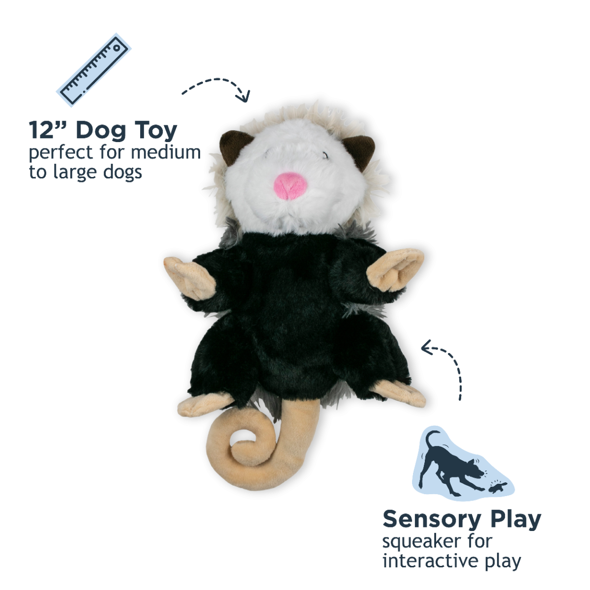 Possum Plush Toy with Rope Body