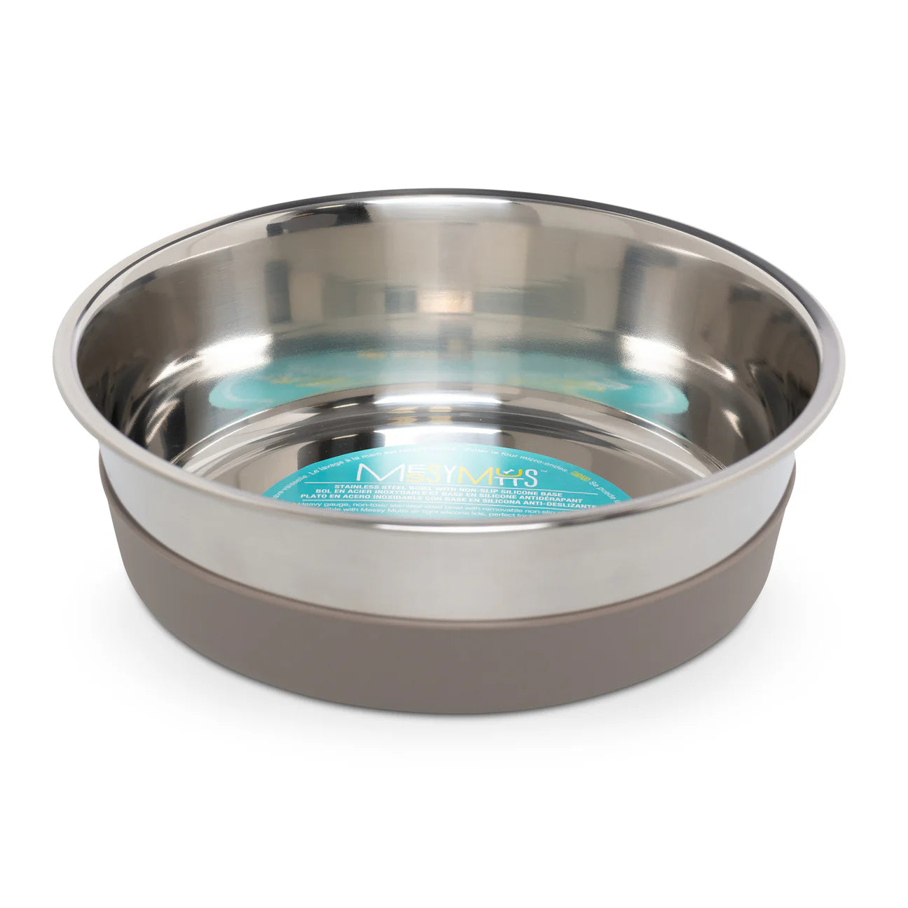 Messy Mutts Stainless Steel Bowl with Non-Slip Silicone Base