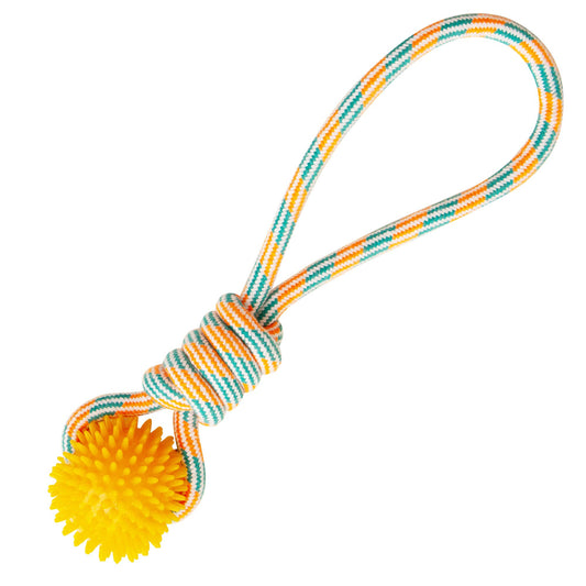 SnugArooz SpikeOMite Rope Dog Toy Assorted Colors 16"