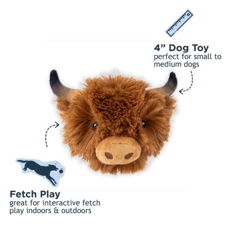 Highland Cow 2-in-1 Fetch Ball