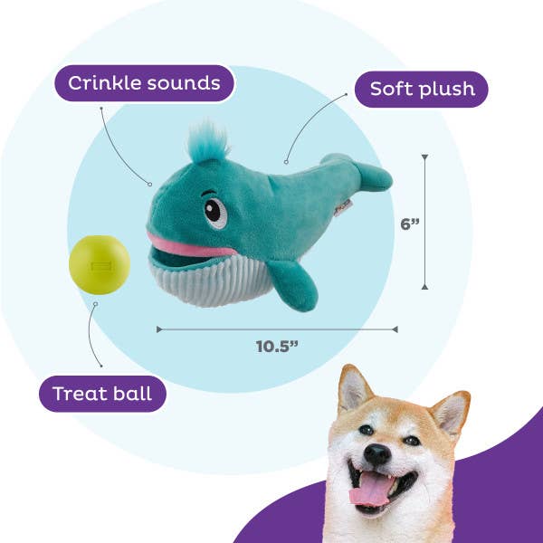 Big Mouthz Whale Interactive Dog Puzzle Toy