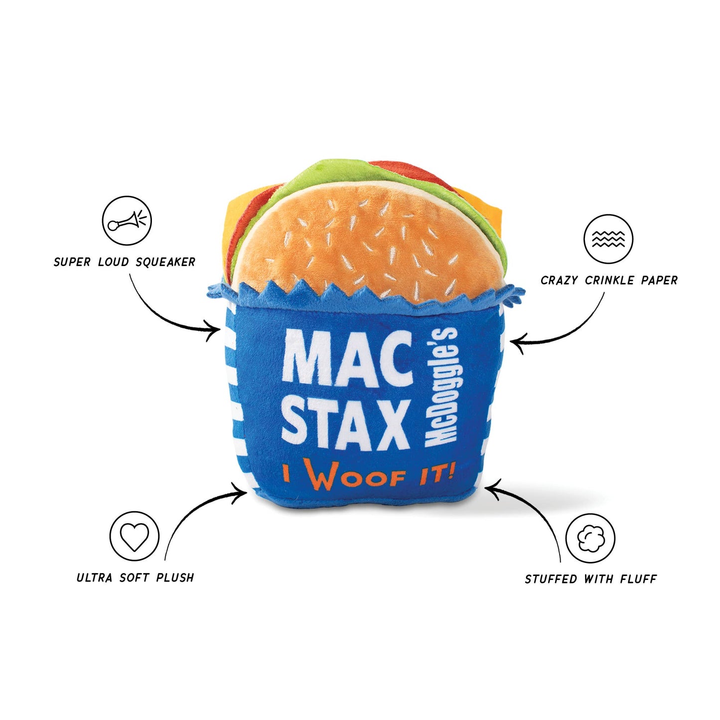 McDoggle's Max Stax Plush Dog Toy