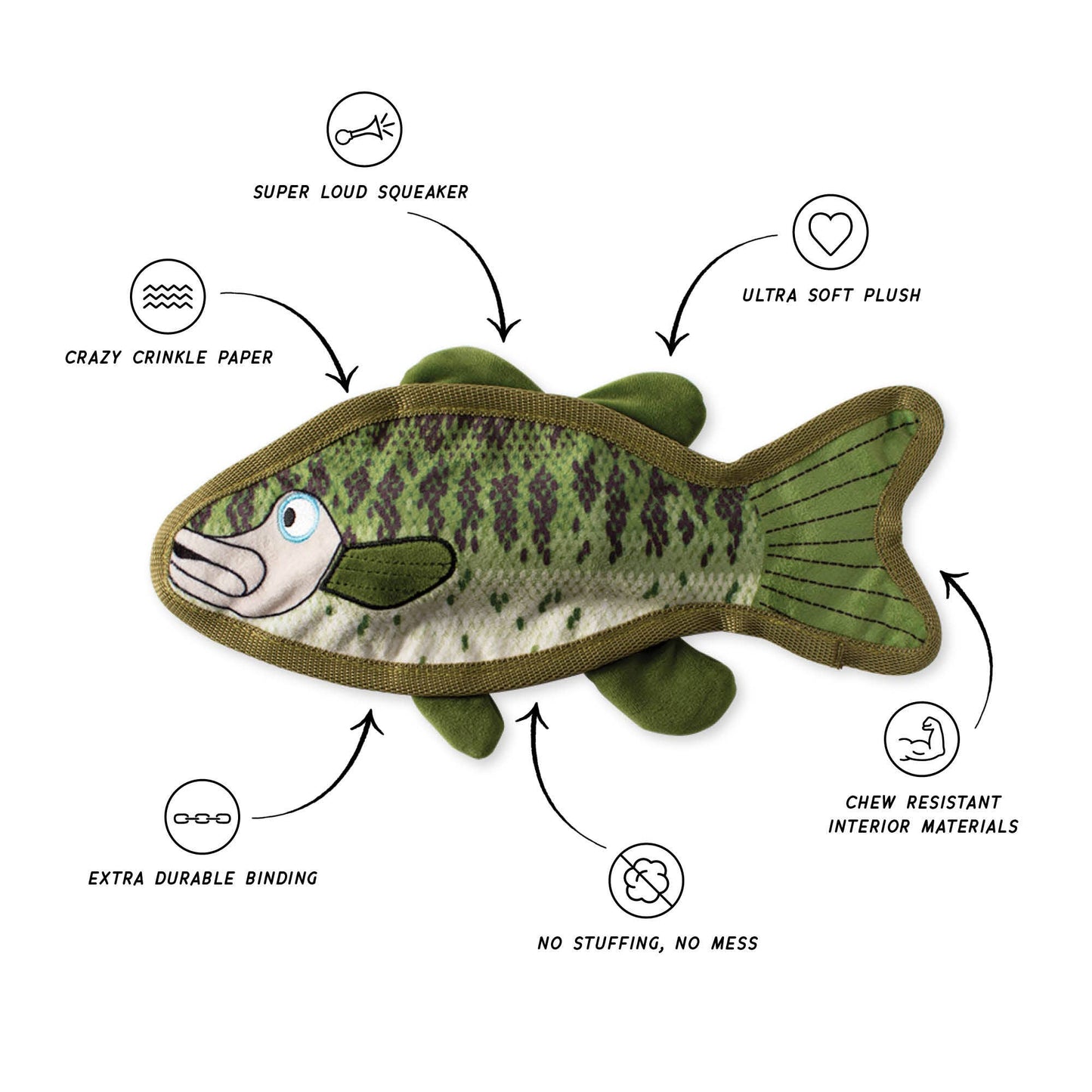 Dumb Bass Durable Plush Dog Toy