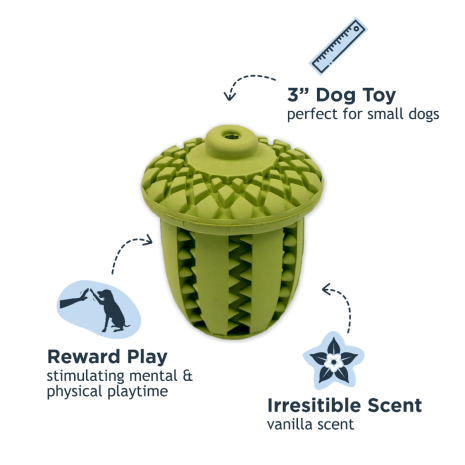 Natural Rubber Acorn Enrichment Toy