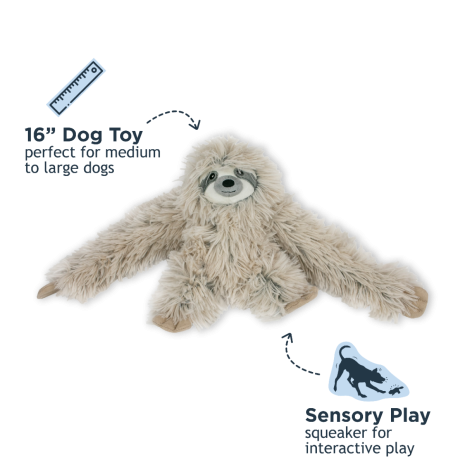 Sloth Plush Toy with Rope Body