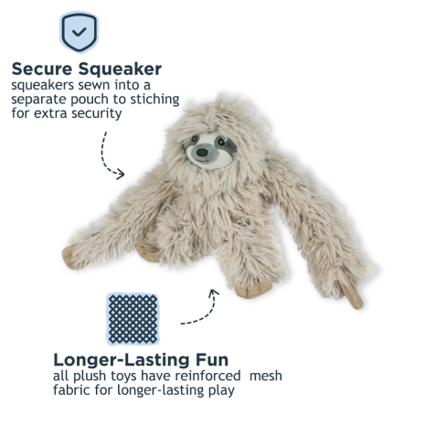 Sloth Plush Toy with Rope Body