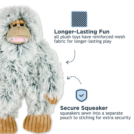 Yeti Plush Toy with Rope Body